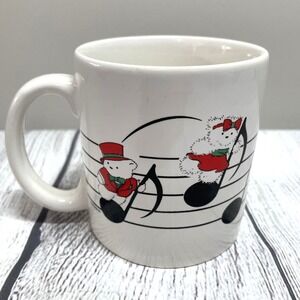 1988 Dayton Hudson Santa Bear with Music Notes coffee tea cup mug double sided